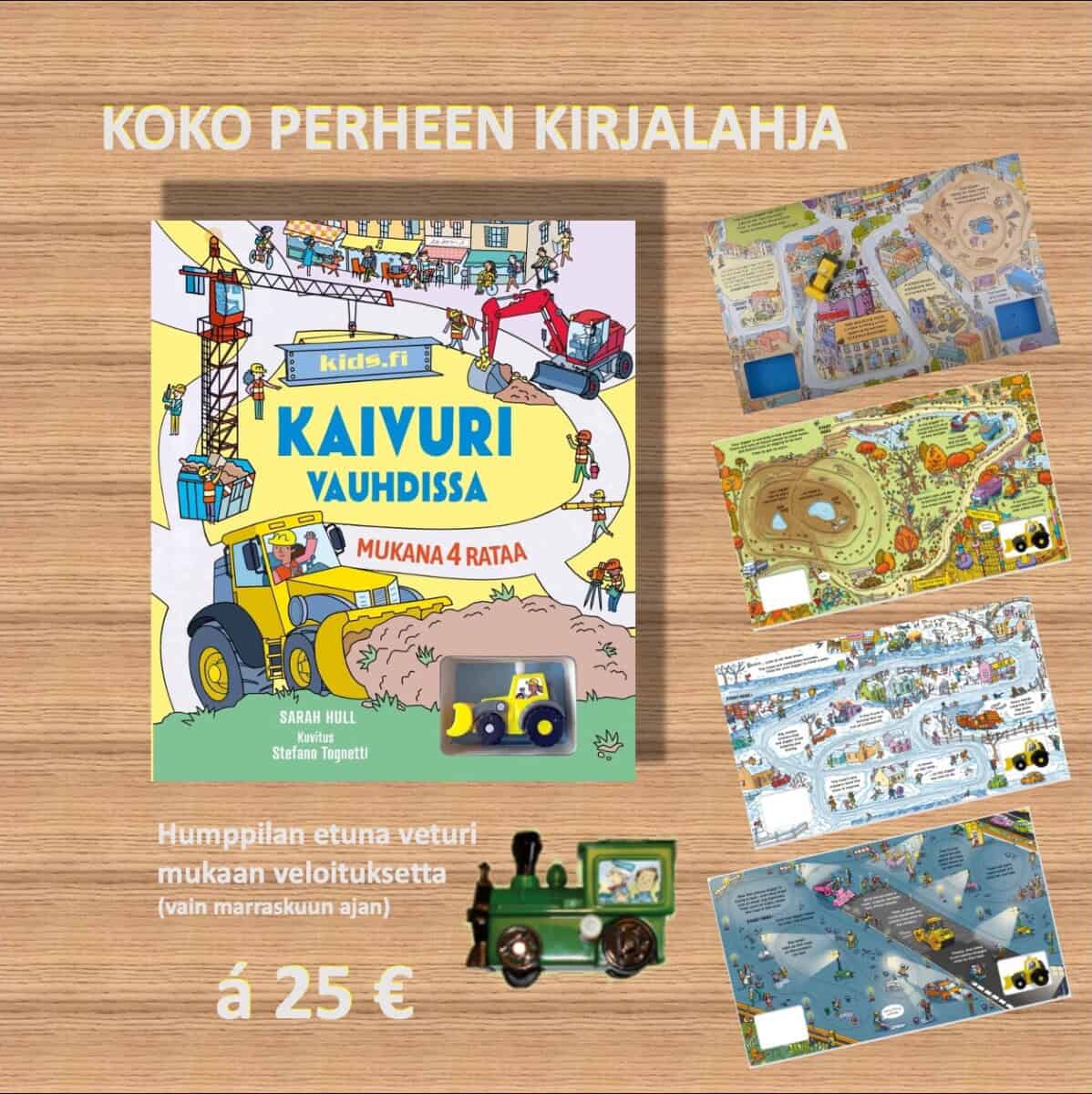 Kaivuri vauhdissa_Koko perheen kirjalahja