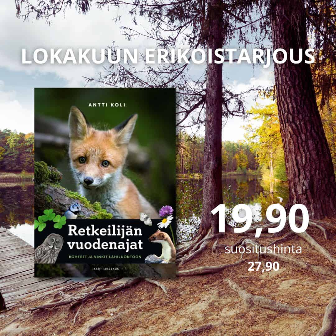 Retkeilijän vuodenajat- kirja nyt vain 19,90